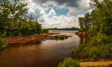 Речушка / Снято в Польше, река Свидр вподает в реку Висла.