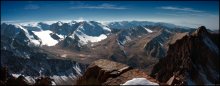 &nbsp; / восхождение на пик Пионер (4,031 м), Малое Алматинское Ущелье, Заилийский Алатау, панорама 2 горизонтальных кадра