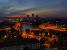 Огни моего города / Вильнюс. Вид с Замковой горы на вечерний город