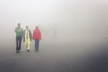 Светофор / Туманный день, Шимла, Индия