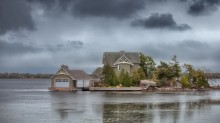 house, dock and garage.... / house, dock and garage....