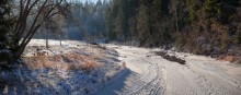 Воспоминание о зиме / Морозное утро на реке Амата, Латвия.