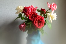 Розы / Цветы так редко бывают в нашем доме, что каждый букет хочется запечатлеть.
