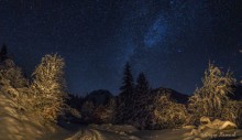 Снежно-морозная ночь. / Абхазия.