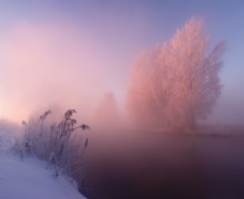 Краски зимнего утра / Морозное утро на реке Свислочь