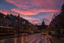 утренняя Прага / ранним утром в зимней Праге