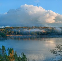 Вот она какая, осенняя Карелия! / Скоро. Осень на Ладожском озере. Снято в 2013 г.
