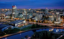 из окна отеля в Минске / панорама Минска