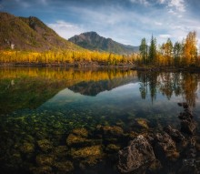 Осень на озере Олон-Нур... / саяны