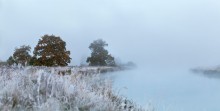 Туманное утро на Вилии / осенние заморозки