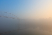мост в утро / г. Гомель, пешеходный мост