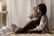 With Teddy bear / ***