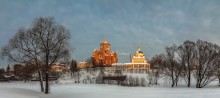 Зимний вечер в Хотьково / Хотьково. Покровский Хотьков женский монастырь