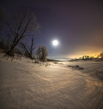 лунная ночь / лунная зимняяя ночь