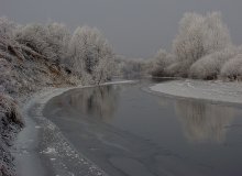 Зима в долине реки / Украинское Полесье