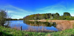 Озерцо в Вильнюсе / озеро,Вильнюс,проба,соеденение.