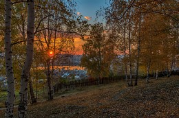 Осенний закат / Осень в деревне