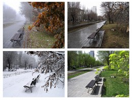Времена года / одна улица, одна скамеечка