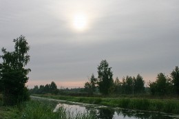 рань / солнце в облаках, только встало