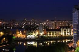 Огни над водой / Калининград. "Рыбная деревня"