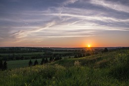 Закат с холмов / Закат над просторами Тульской области