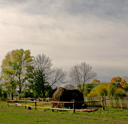 деревенская осень / осенний пейзаж в селе