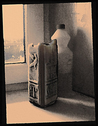 В углу / Свечка,натюрморт