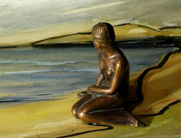 Тоска по морю / Русалка на берегу (фото, графика)