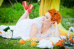 оранжевая / Свадьба, портрет, лето