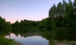 После заката / На лесном озере через несколько минут после заката