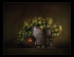 2 бокала и виноград / digital art