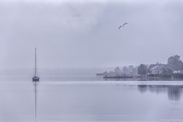 Утро,туманное / Раннее утро на озере Имандра,Мурманская область