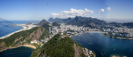 Rio с высоты птичьего полета.. / Вид на Рио-дэ-Жанейро, с горы Сахарная голова. Бразилия.