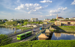 Вид на Гродно / Вид на город возле Старого моста (Гродно, Беларусь).