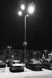 Падал прошлогодний снег... / Ночь, Тверь, Снег, Фонари