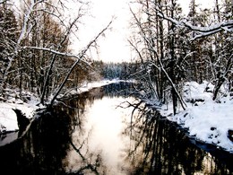 Рифма утреннего света / утро, река Арбога, Швеция