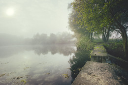 &nbsp; / Осень, озеро, туман