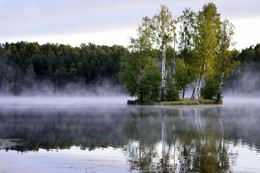 Утренний остров / Петербург. Парк Осиновая Роща