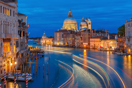 Гранд Канал ночью / Венецианский Гранд Канал, сид с моста Академии