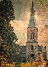 Сельская церковь. / Первая церковь была построена в 1401 году. В 1885 году на её месте была построена новая церковь...