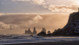 Ветреный закат II / Рейнисфьяра, Исландия
