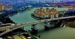 Мост через реку &quot;Сингапур&quot; / Сингапур.