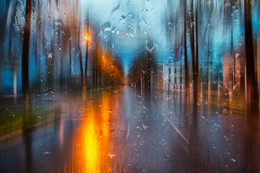 Дождливым вечером / набережная Ярославля весна