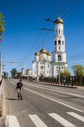 на роликах по проспекту / Брянск.пр.Ленина