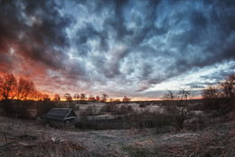 ### / Рассвет в деревне Починок, Пеновский район, Тверская область
