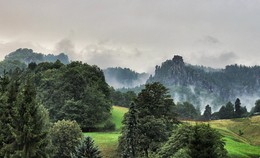 Утренний туман / Саксонская Швейцария