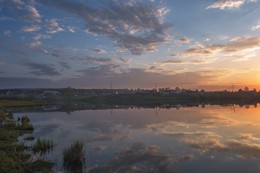 Закат в деревне. / ***