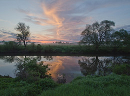 Четыре дощечки / Россия. Тульская область. Алексинский район. Першино. Река Упа.