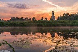 Сергиевская церковь. / Деревня Зятьково. 
Рассвет 27 Июня.