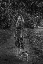 Девушка с собачкой / модель Ксюша Кошкарёва